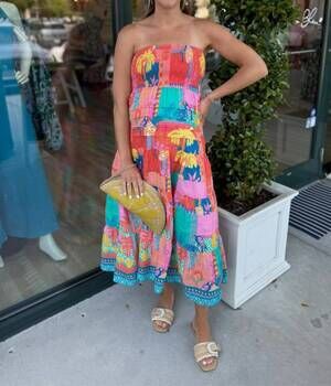 NEW DRA LOS ANGELES harvey maxi dress in fruit punch garden